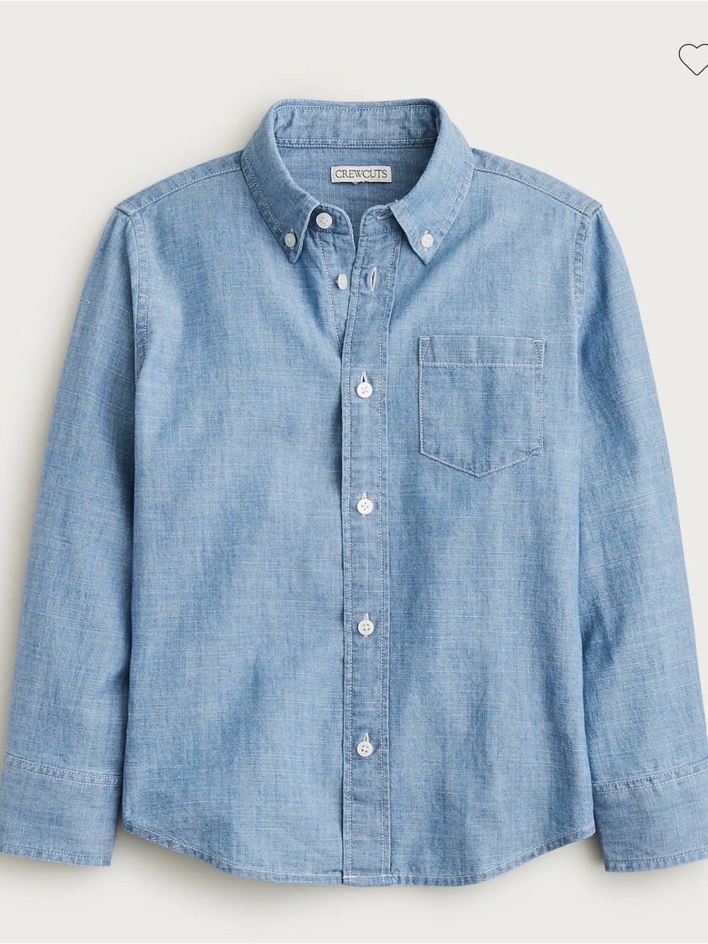 Crewcuts Light Blue Chambray Button-Down Shirt for Kids